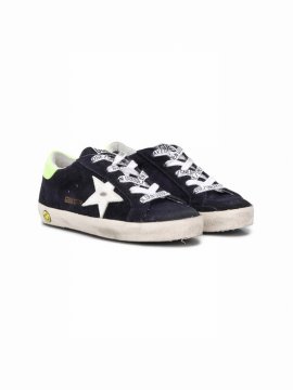 Teen Superstar Distressed Sneakers In Blue