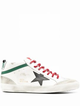Mid Star Sneakers In White,green
