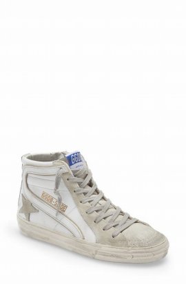 Slide High-top Sneaker In White