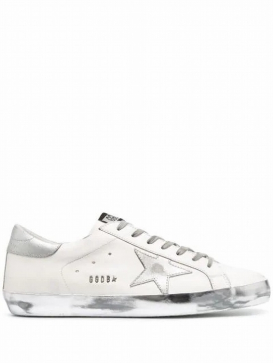 Super-star Metallic-effect Low-top Sneakers In White