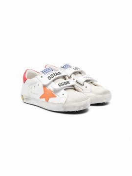 Kids' Superstar Touch Strap Sneakers In White