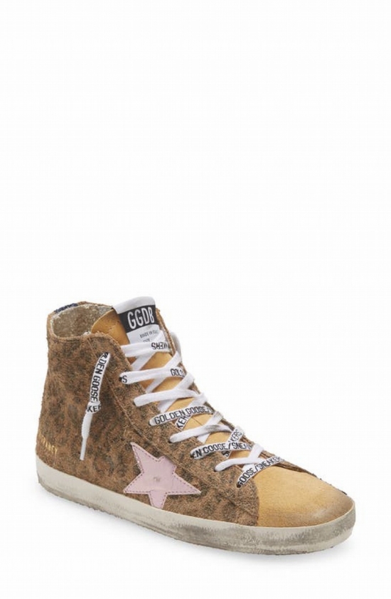 Francy Leather High-top Sneakers In Animal Print