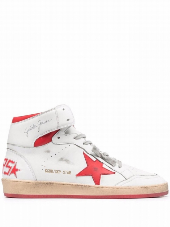 Women's Sky Star 10350 Leather High-top Trainers In White