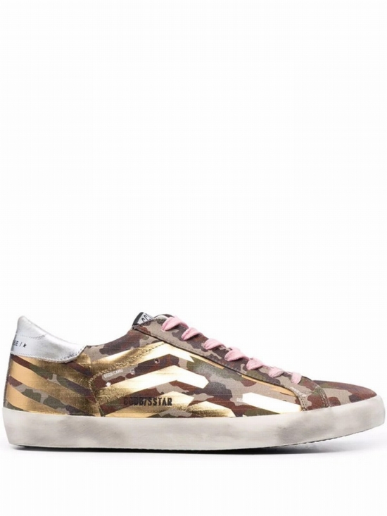 Super-star Camouflage-print Sneakers In Gr??n