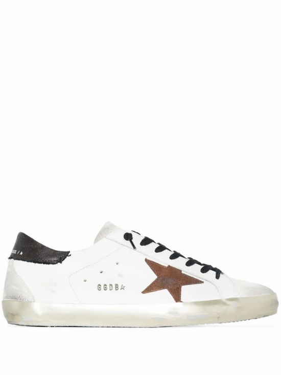 Deluxe Brand Men's Super-star Low Top Sneakers In White/chestnut