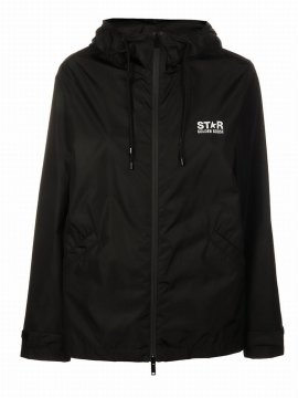 Deluxe Brand Star Printed Hooded Windbreaker In Default Title