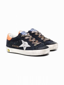 Kids' Superstar Low-top Lace-up Sneakers In Blue
