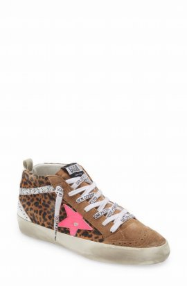 Mid Star Sneaker In Camel Black/ Tobacco/ Fuxia