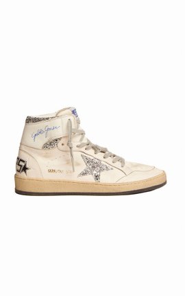 Sky Star Nappa Upper With Serigraph Glitter Star And Ankle In White