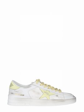 Stardan Leather Low-top Sneakers In Whitelight Yellow