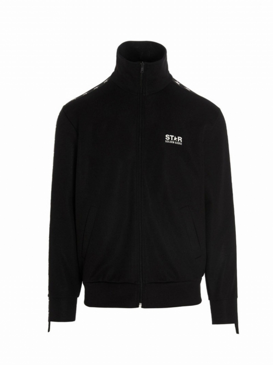 Black Star Denis Zip-up Track Jacket In Black/white