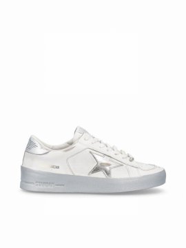 Women's White Leather Sneakers