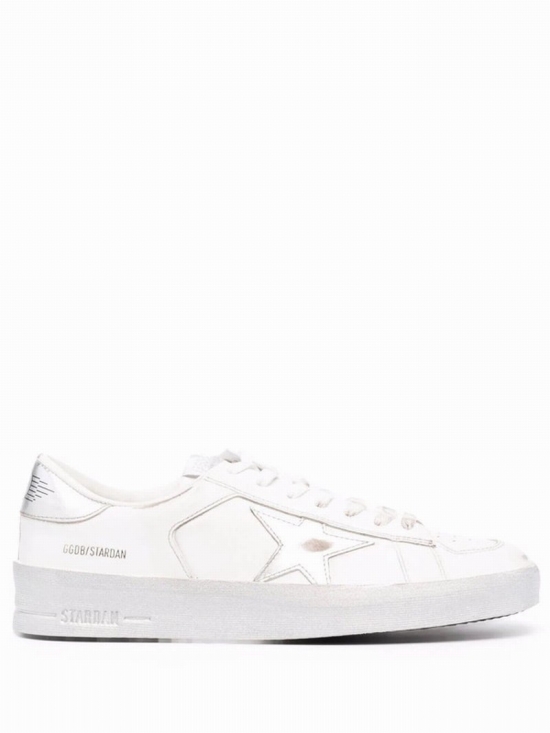 Men's White Leather Sneakers