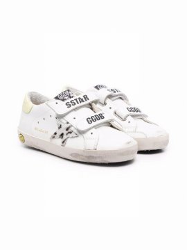 Kids' Logo-print Touch-strap Sneakers In White