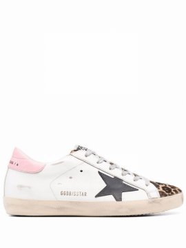 Super-star Leopard-print Sneakers In White