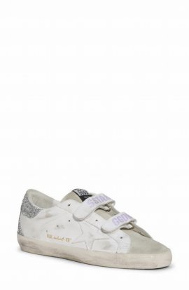 Old School Low Top Sneaker In White/ Ice/ Silver