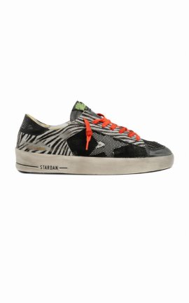 Women's Stardan Zebra-print Calf Hair And Leather Sneakers In Black,white