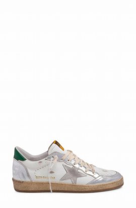 Ball Star Sneaker In White/ Silver