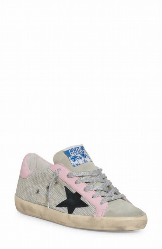 Super-star Low Top Sneaker In Silver/ Black/ Baby Pink