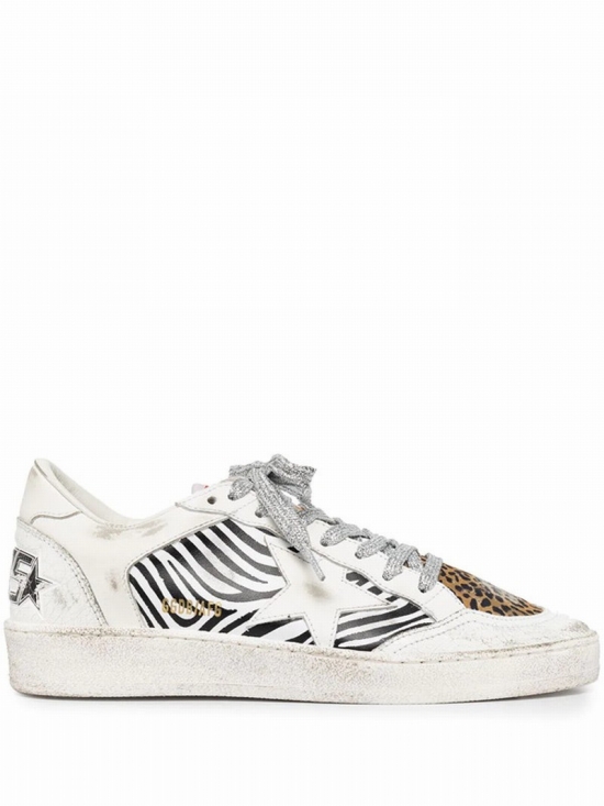 Star-patch Low-top Sneakers In White