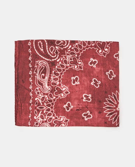 Printed Silk Foulard Printed Deluxe Brand Uomo Tu In Red