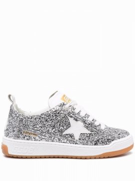 Women's Yeah Glitter Low Top Sneakers In Silver