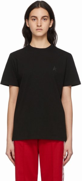 Cotton T-shirt With Tone-on-tone Logo Detail In Black