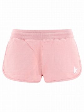 Deluxe Brand Star Embroidered Shorts In Pink Lavander/white