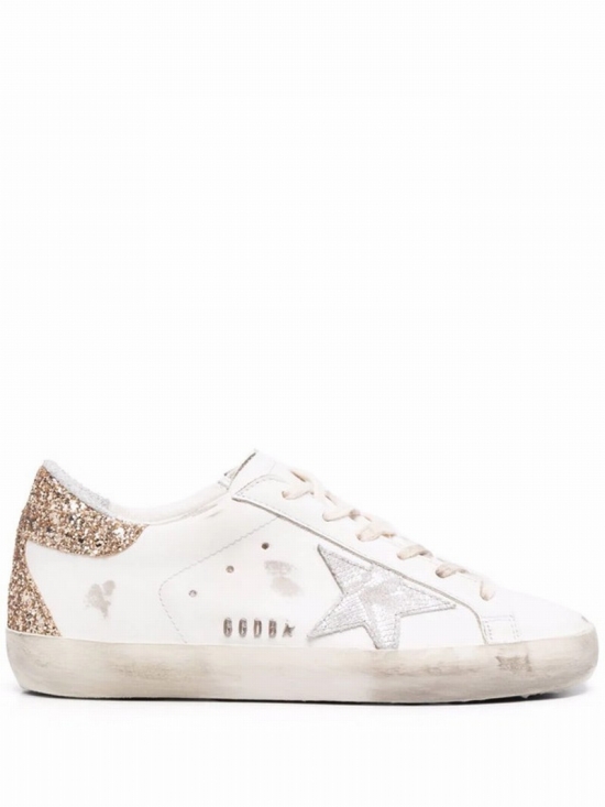 Star-patch Lace-up Sneakers In Weiss