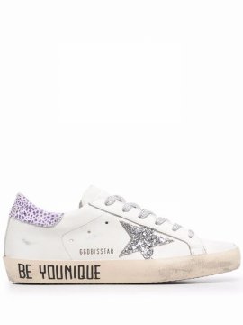 Super-star Slogan-print Sneakers In White