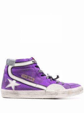 Slide High-top Sneakers In Purple