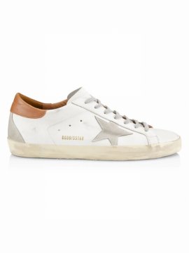 Super-star Classic With Contrasting Heel In White Tan