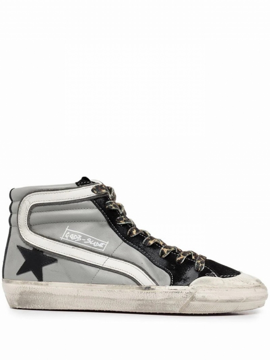 Slide High-top Sneakers In Grey