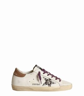 Super-star Leather Leopard Sneaker In White Leopard