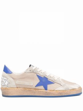 Star-patch Low-top Sneakers In Nude