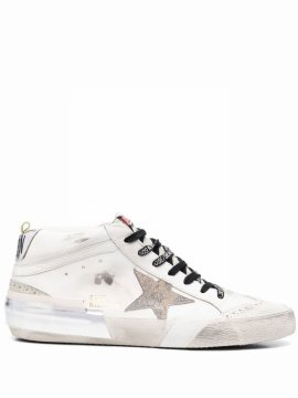 Distressed Effect Low-top Sneakers In Weiss