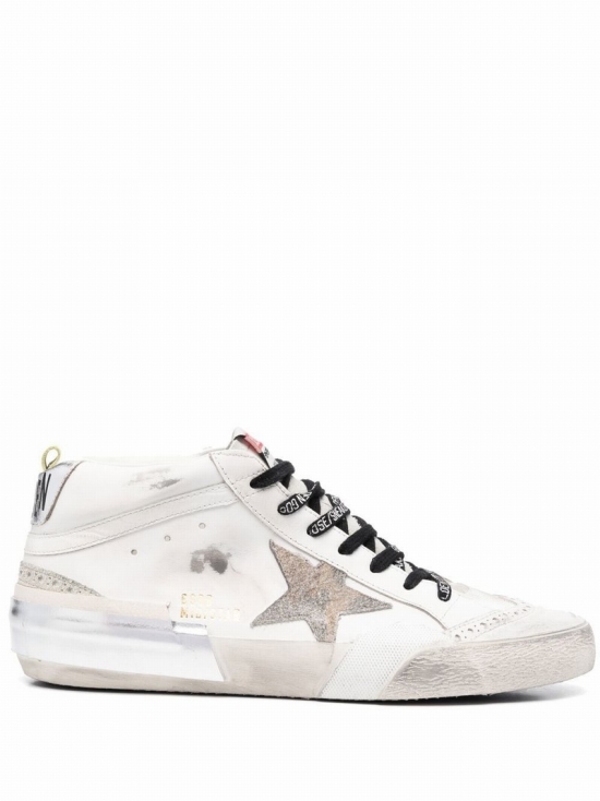 Distressed Effect Low-top Sneakers In Weiss