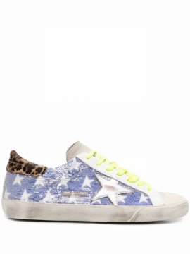 Multi-print Low Top Sneakers In Nude