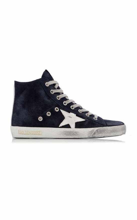 Women's Francy Suede High-top Sneakers In Navy