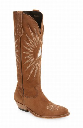 Wish Star Tall Western Boot In Brown