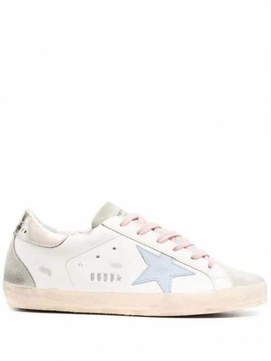 Patch-detail Lace-up Sneakers In White