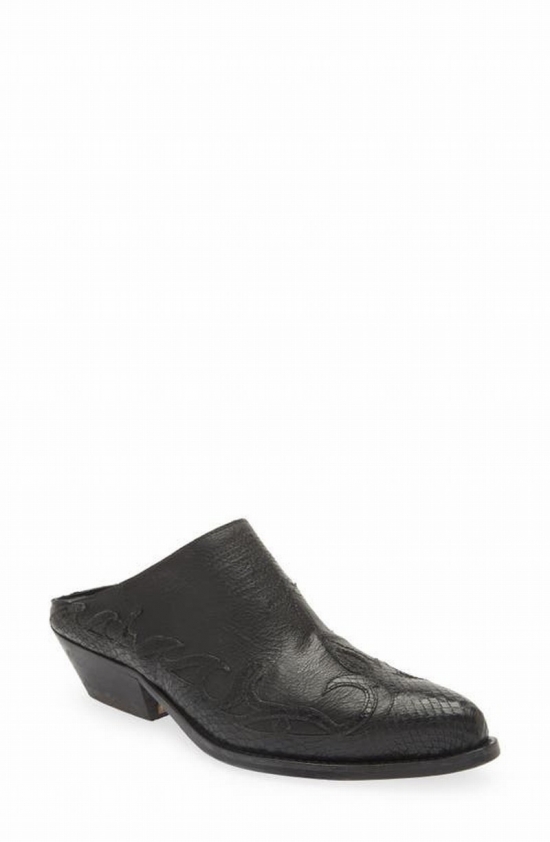 Santiago Western Mule In Black