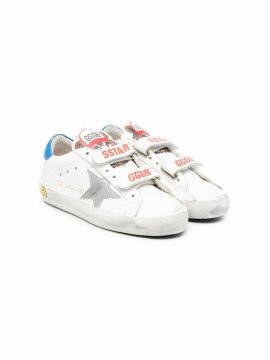 Kids' Old School Bear-print Sneakers In White