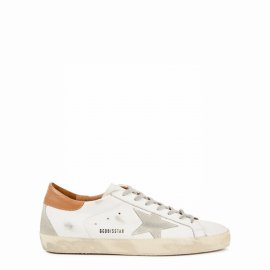 White/brown/grey Leather Superstar Low-top Sneakers In Brown,white