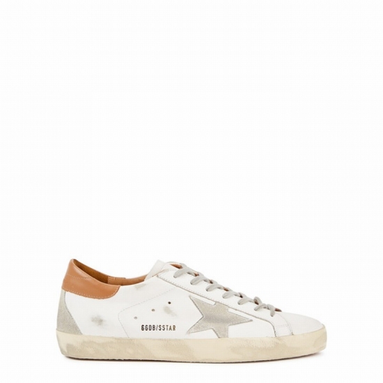 White/brown/grey Leather Superstar Low-top Sneakers In Brown,white