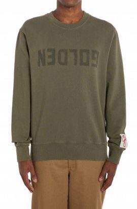 Logo Revers Crew Neck Sweatshirt In Green