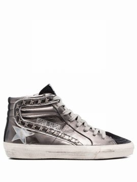 Slide High-top Sneakers In Grey