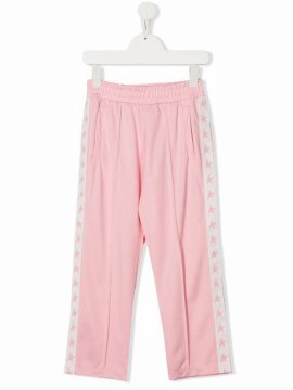 Kids' Star/ Girls Joggings Wide Leg Triacetate/ Stars Band In Pink & Purple