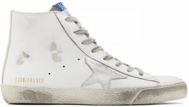 White & Silver Francy Classic High-top Sneakers