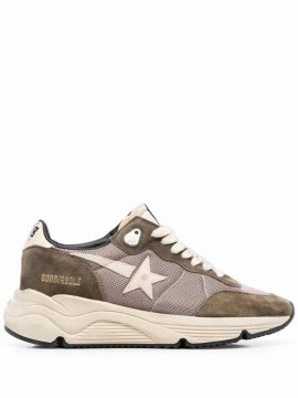 Running Sole Lace-up Sneakers In Marrone